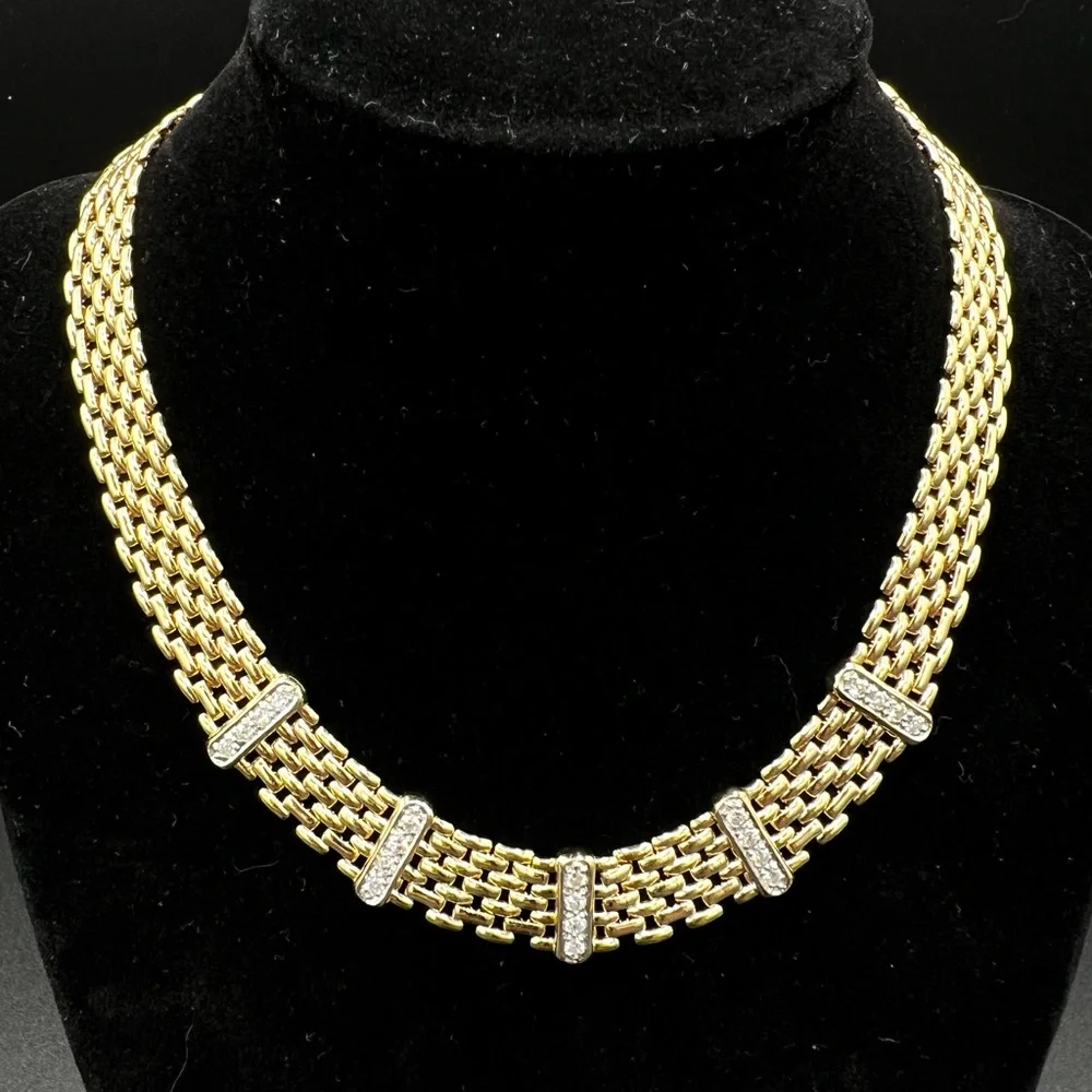 Natural 1.10 carat Diamond 14K Necklace 56.36 g solid yellow gold. 15”. - Picture 10 of 11